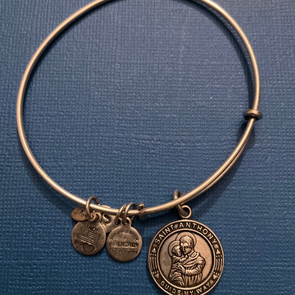 ALEX & ANI "Saint Anthony Guide My Way" Bangle Bracelet